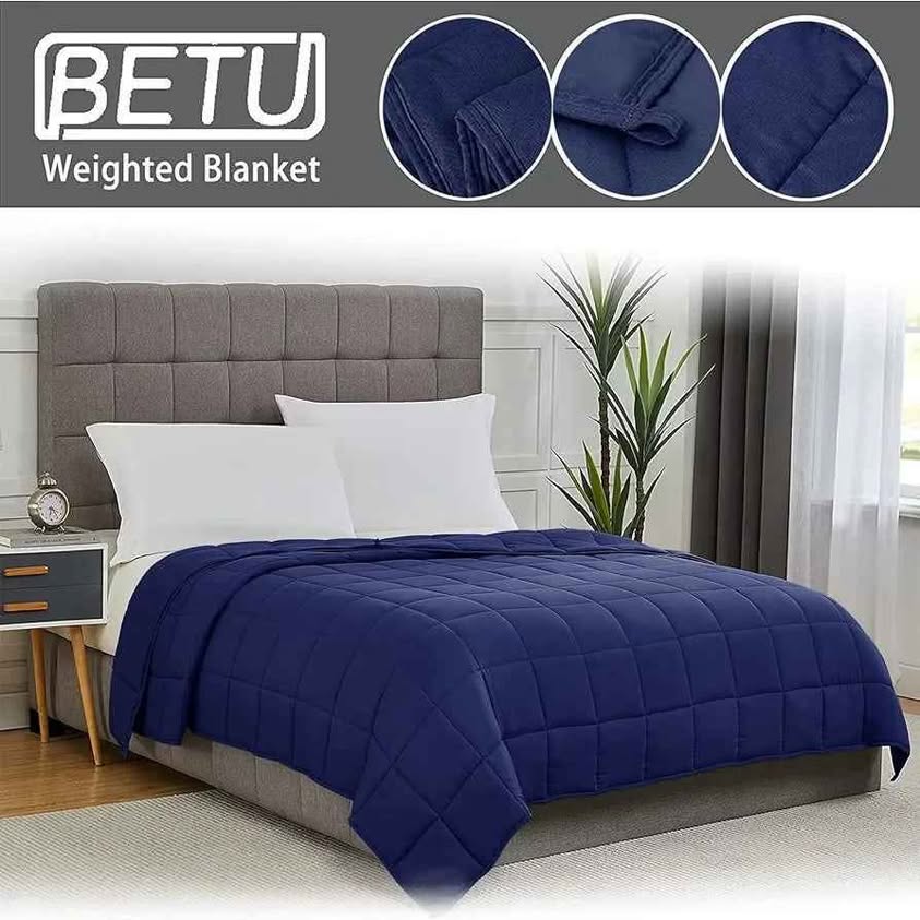 BETU Manta con peso para adultos (15 libras, 48 x 72 pulgadas, tamaño ...
