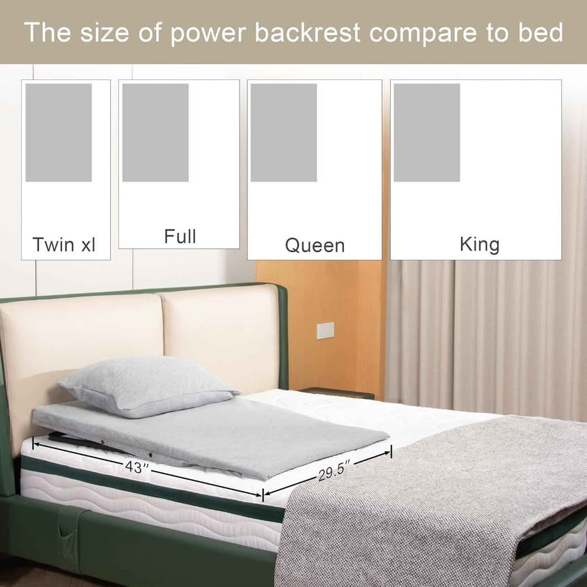 Respaldo de cama ajustable para pacientes ancianos lesionados, silla d...