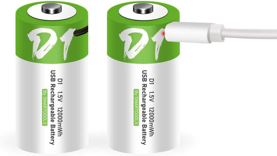 Baterías D recargables de 1.5 V, 12000 mWh, batería recargable D de io...
