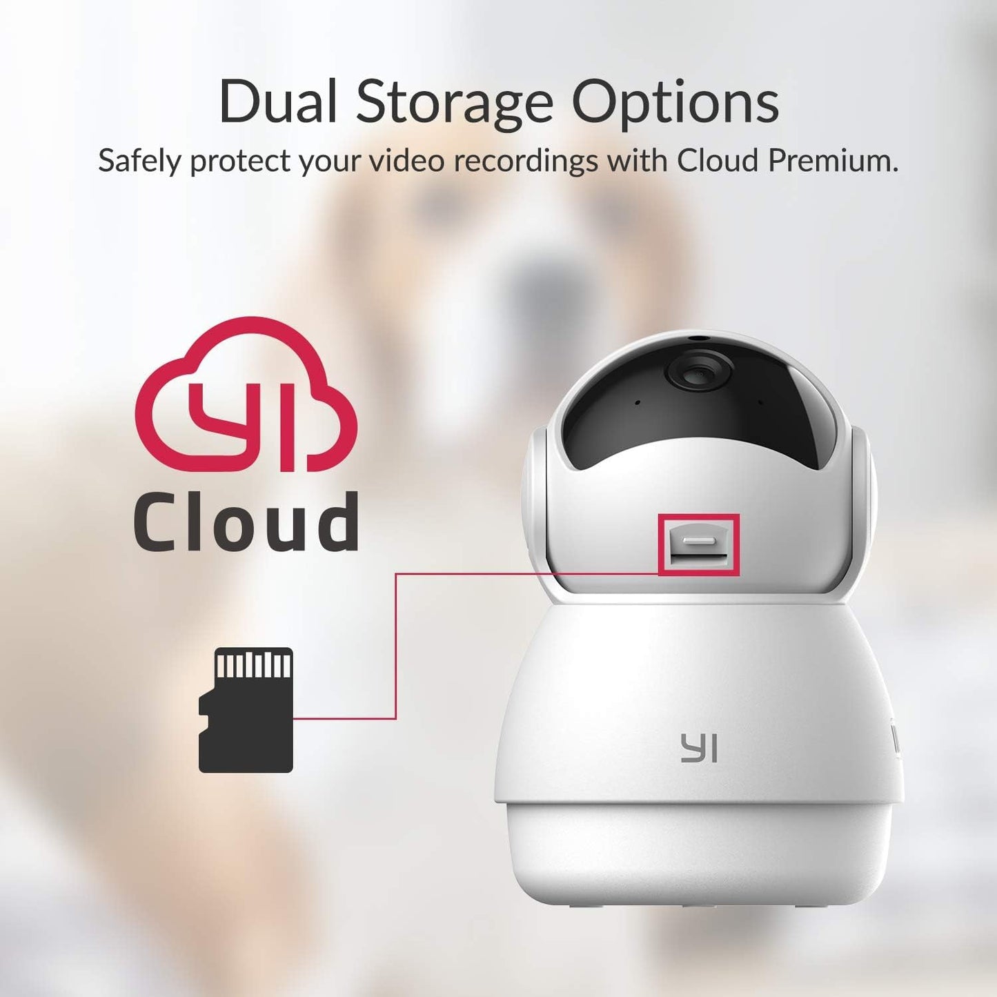YI - Cámara de seguridad IP inalámbrica WiFi para interiores, cámara D...