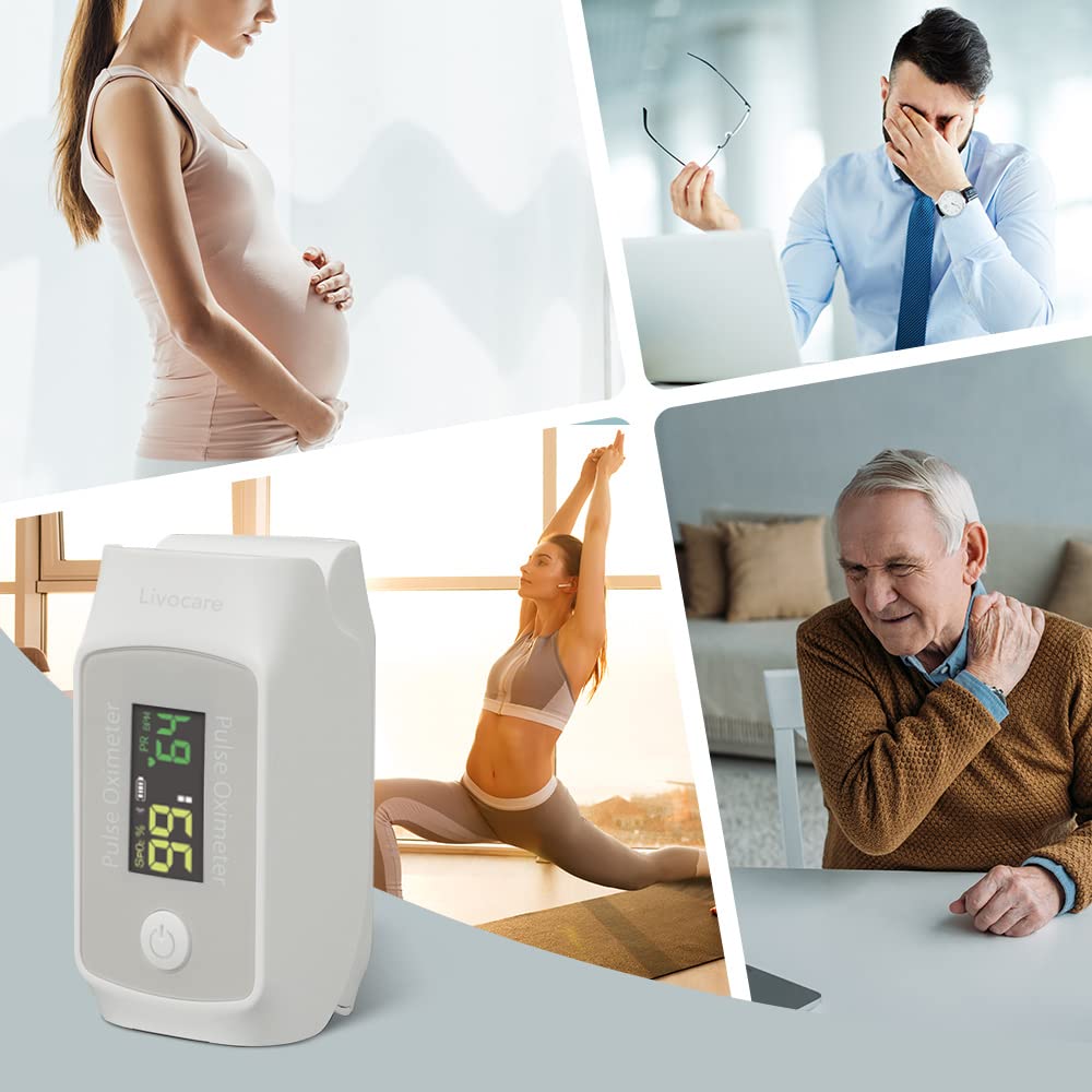'-Livocare PO1 by iHealth - Oxímetro de pulso de dedo, monitor de satura...
