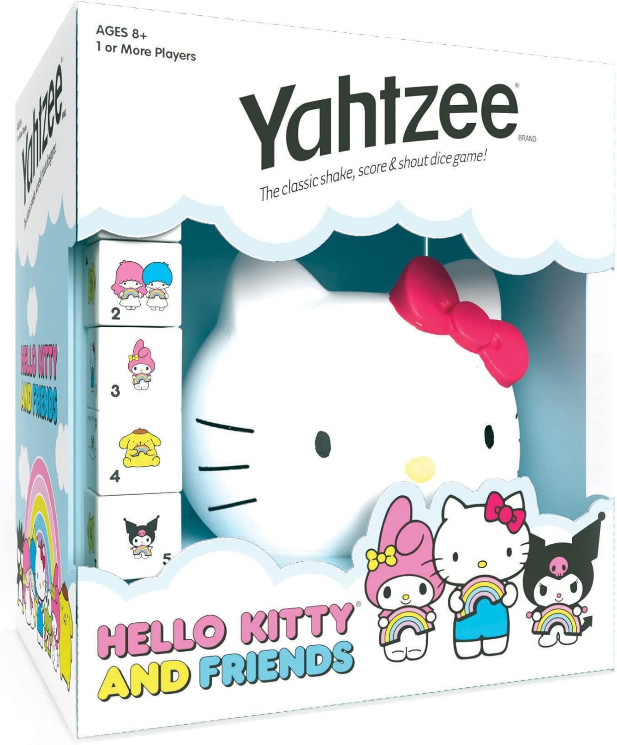 YAHTZEE: Hello Kitty y sus amigos | Vaso de dados con forma de cabeza ...