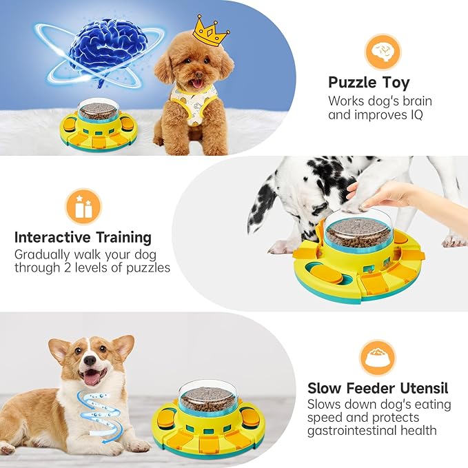 KADTC Rompecabezas para perros pequeños, medianos y grandes, alimentad...