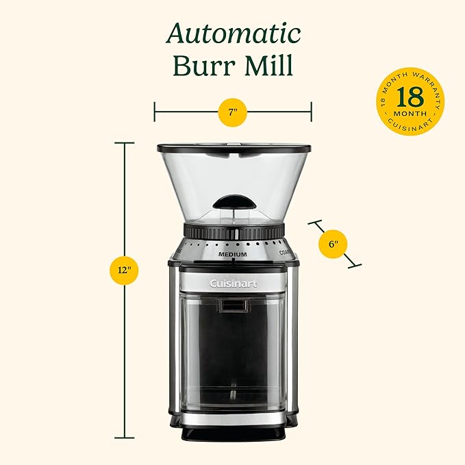 Cuisinart Molinillo de café eléctrico de un solo toque con selector de...