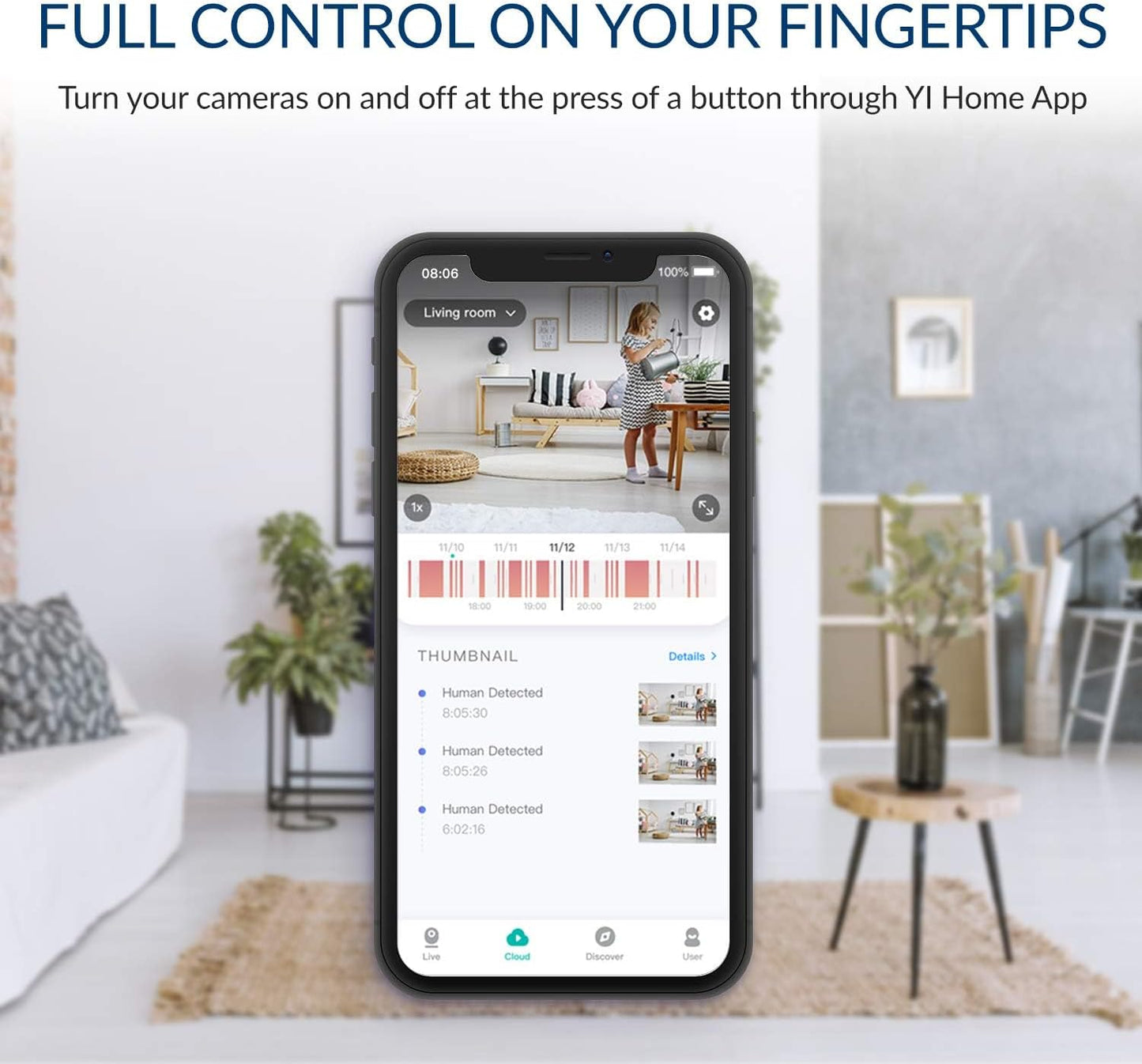 YI - Cámara de seguridad IP inalámbrica WiFi para interiores, cámara D...