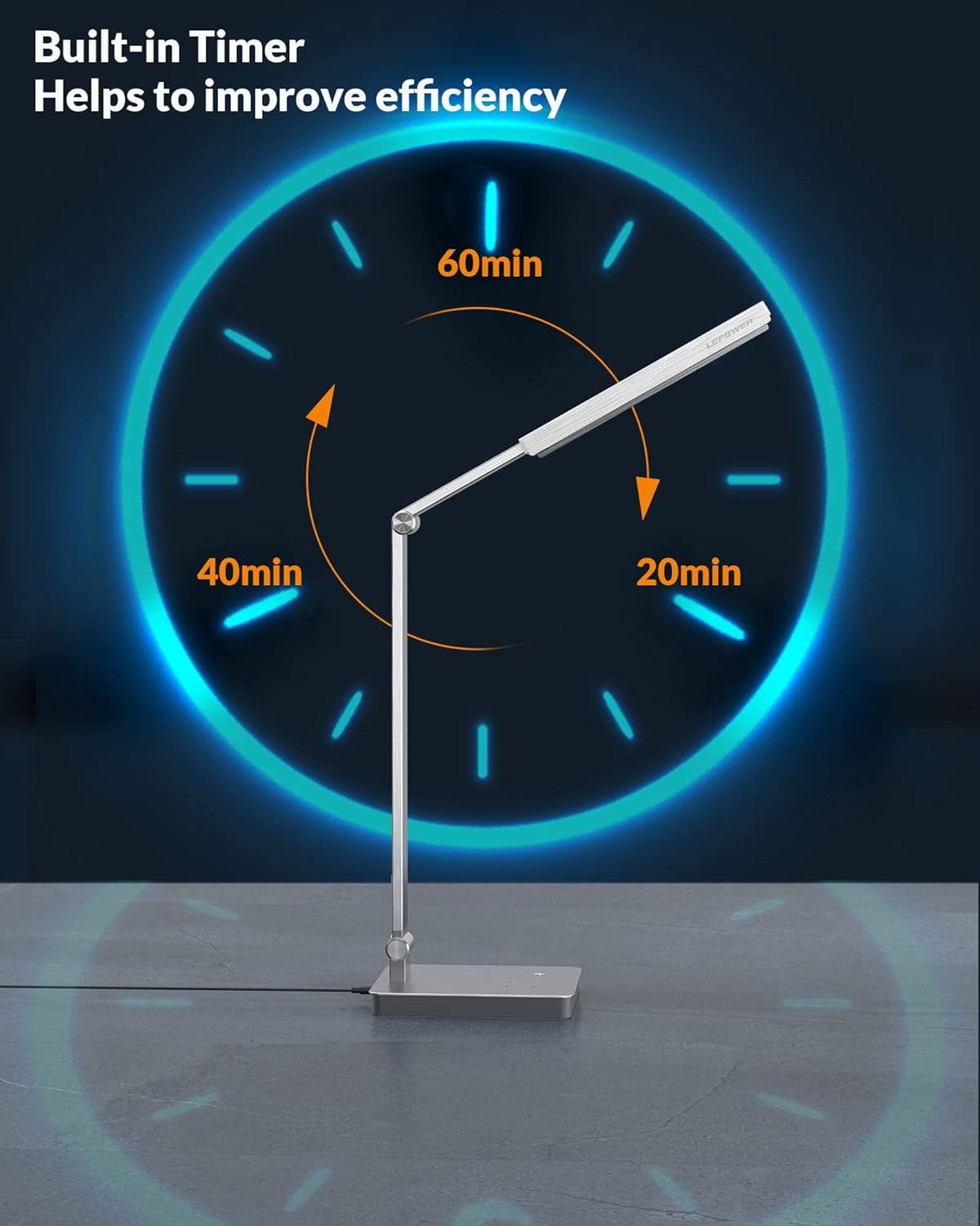 LEPOWER Lámpara de escritorio LED brillante – 900LM 24W Control táctil...
