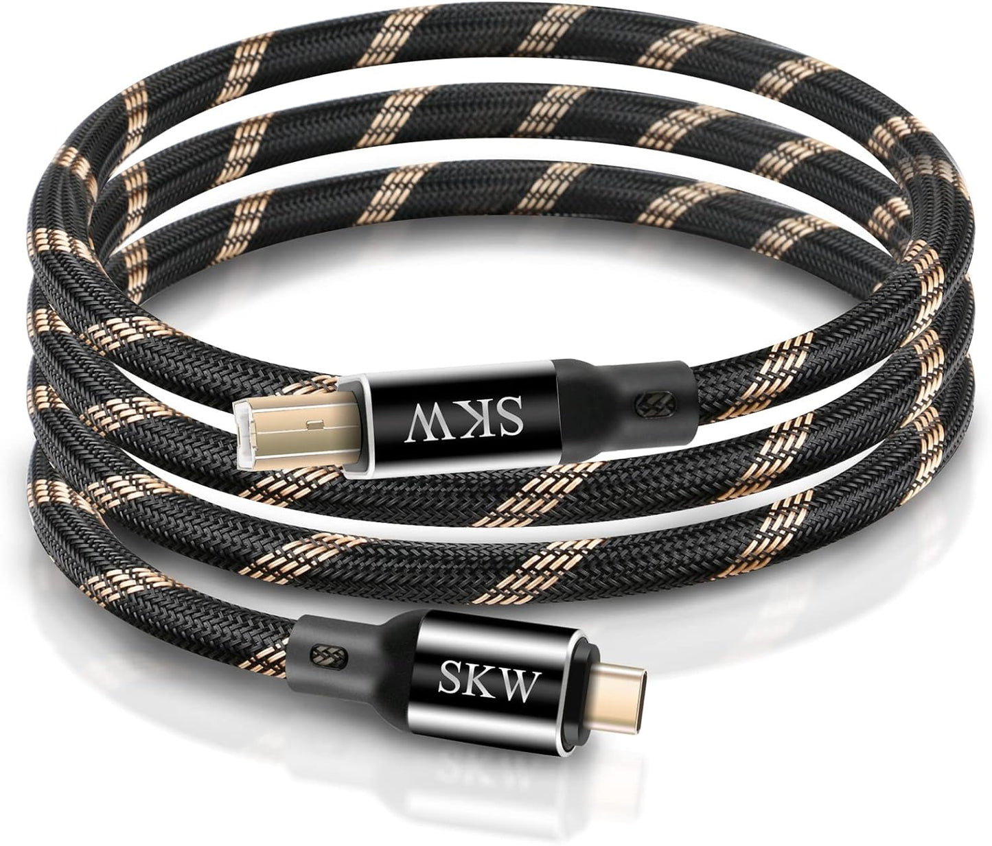 SKW Audiophiles - Cable de impresora USB tipo C/USB C a USB B, cable d...