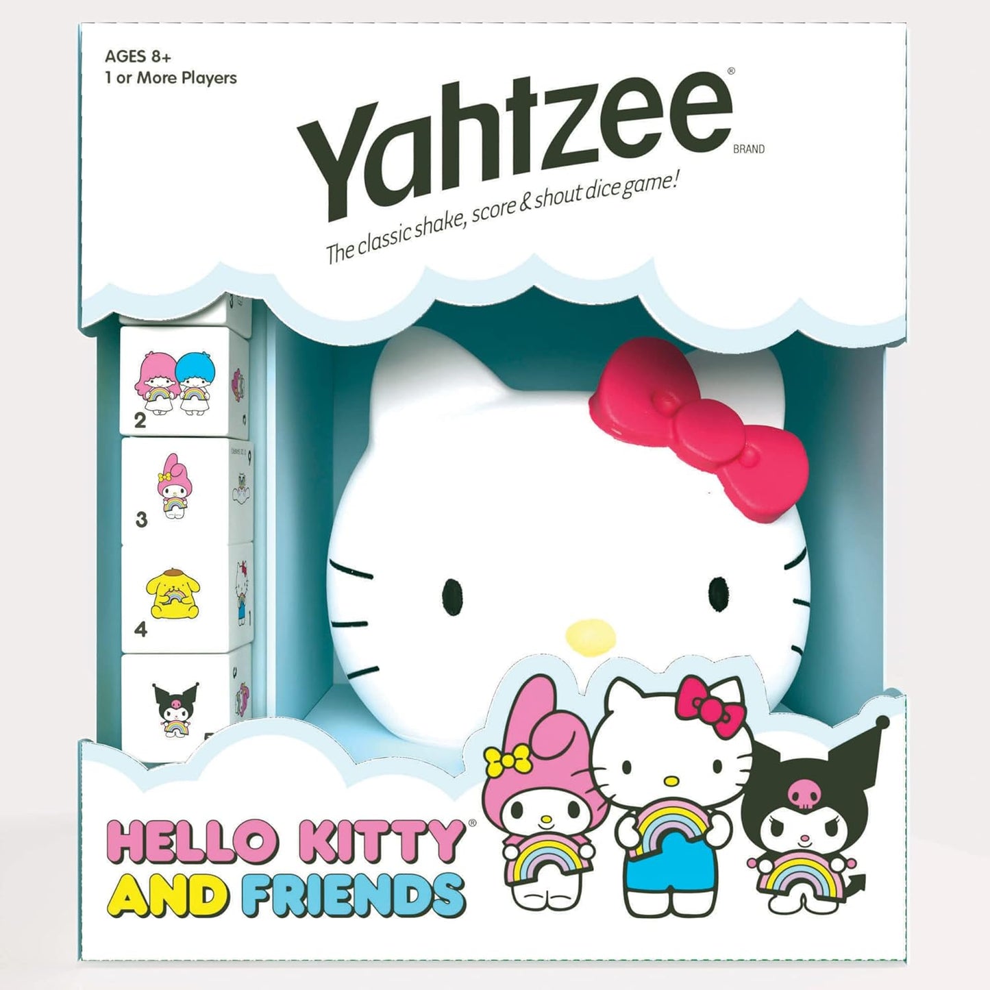 YAHTZEE: Hello Kitty y sus amigos | Vaso de dados con forma de cabeza ...