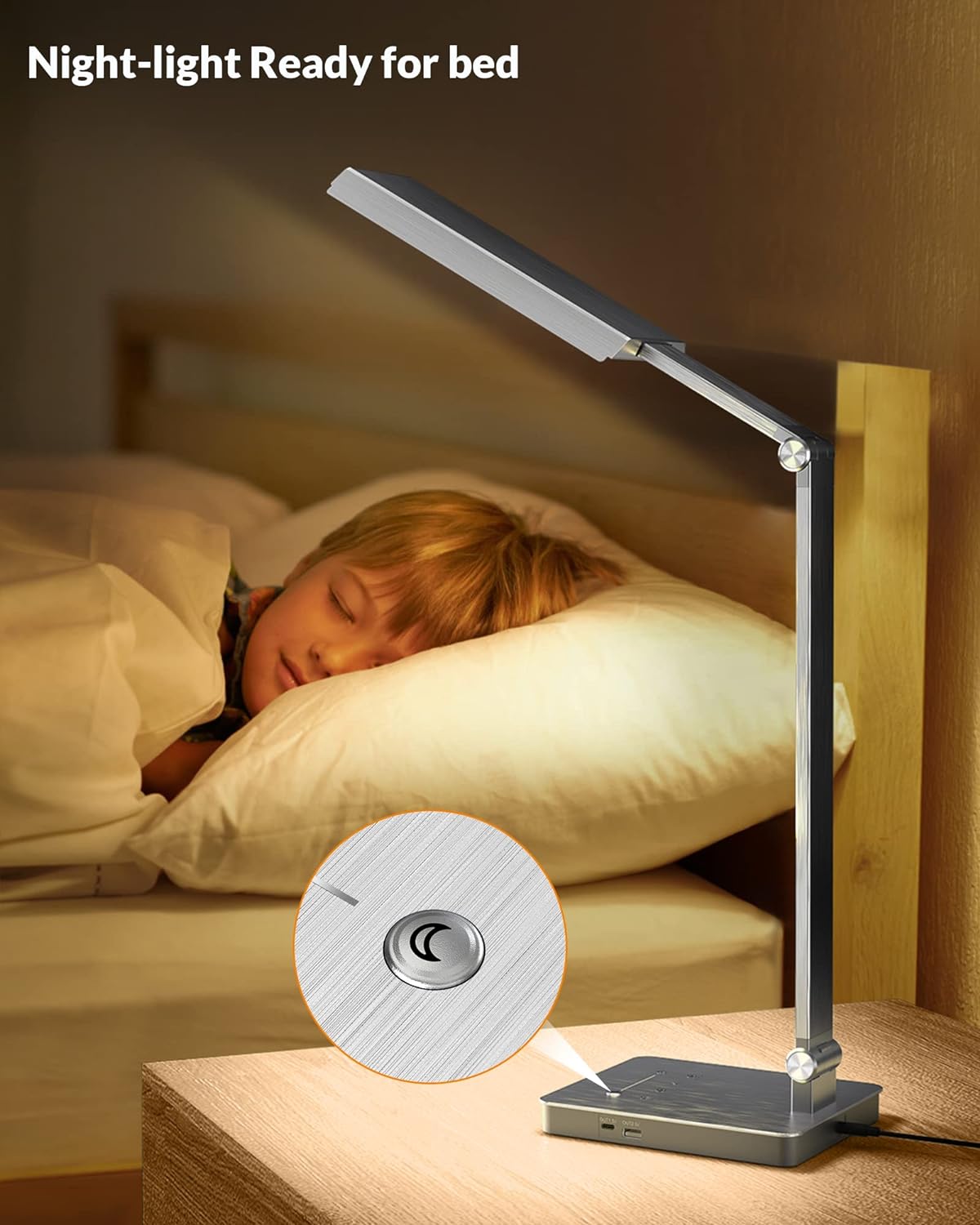 LEPOWER Lámpara de escritorio LED brillante – 900LM 24W Control táctil...
