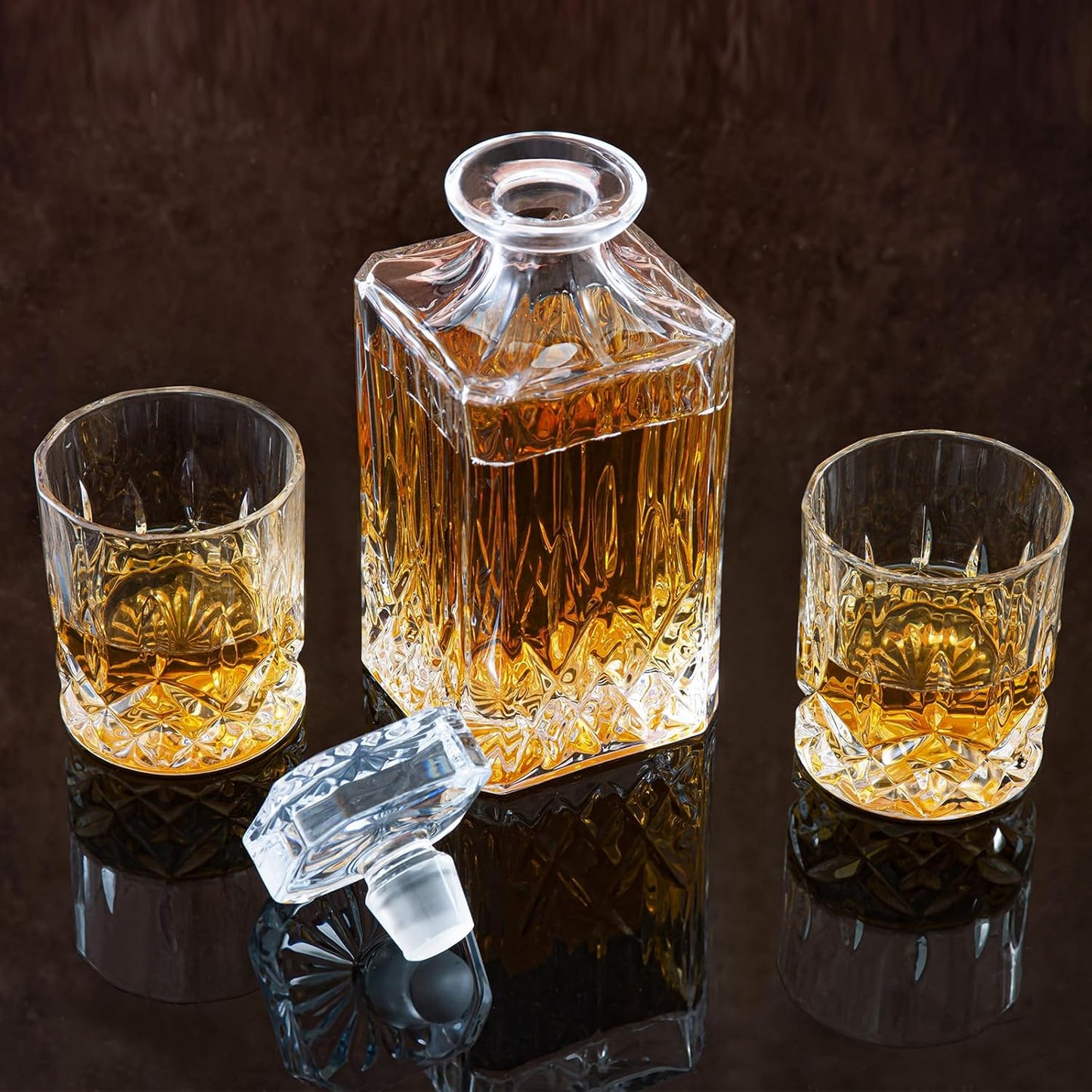 -A.VONCI - Juego de jarra de whisky con 2 vasos...