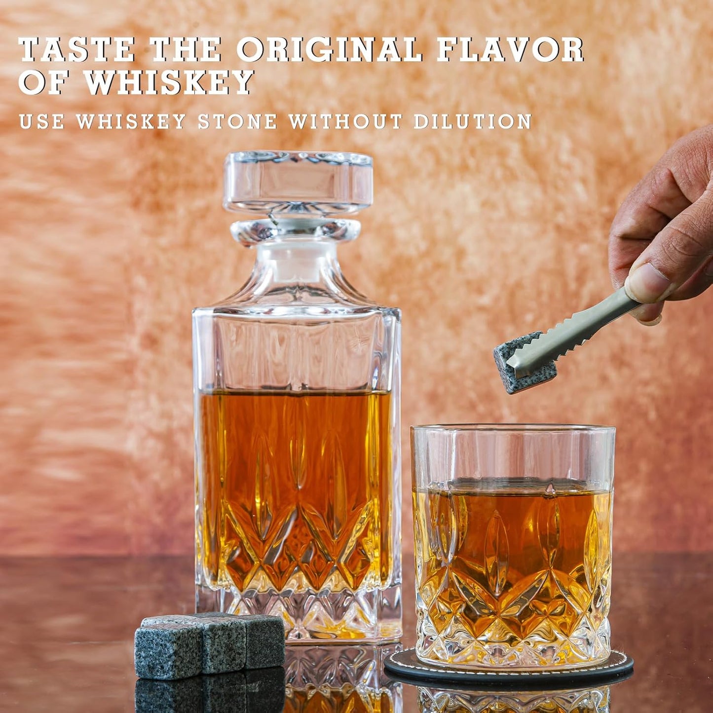 -A.VONCI - Juego de jarra de whisky con 2 vasos...