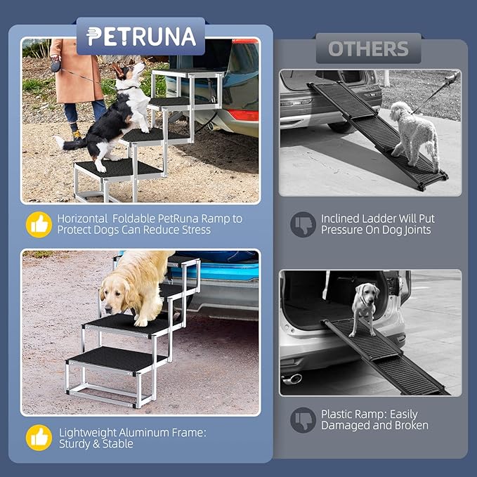 Rampa para perros grandes, rampa para perros para automóvil, escalone...