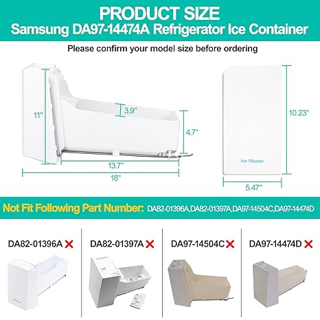 Repuesto mejorado para máquina de hielo para refrigerador, compatible ...