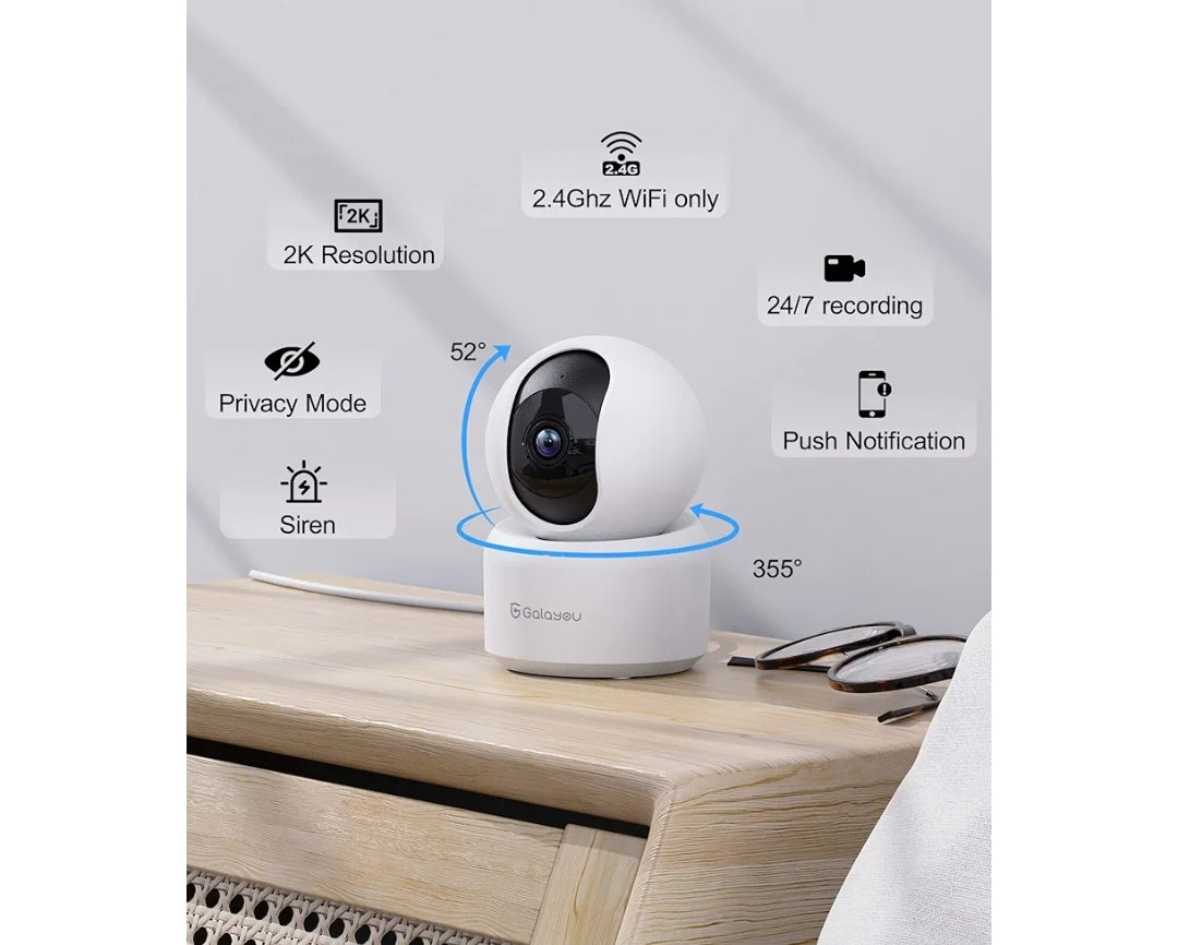GALAYOU 2K Indoor Security Camera, Pet Camera, Motion Detection...