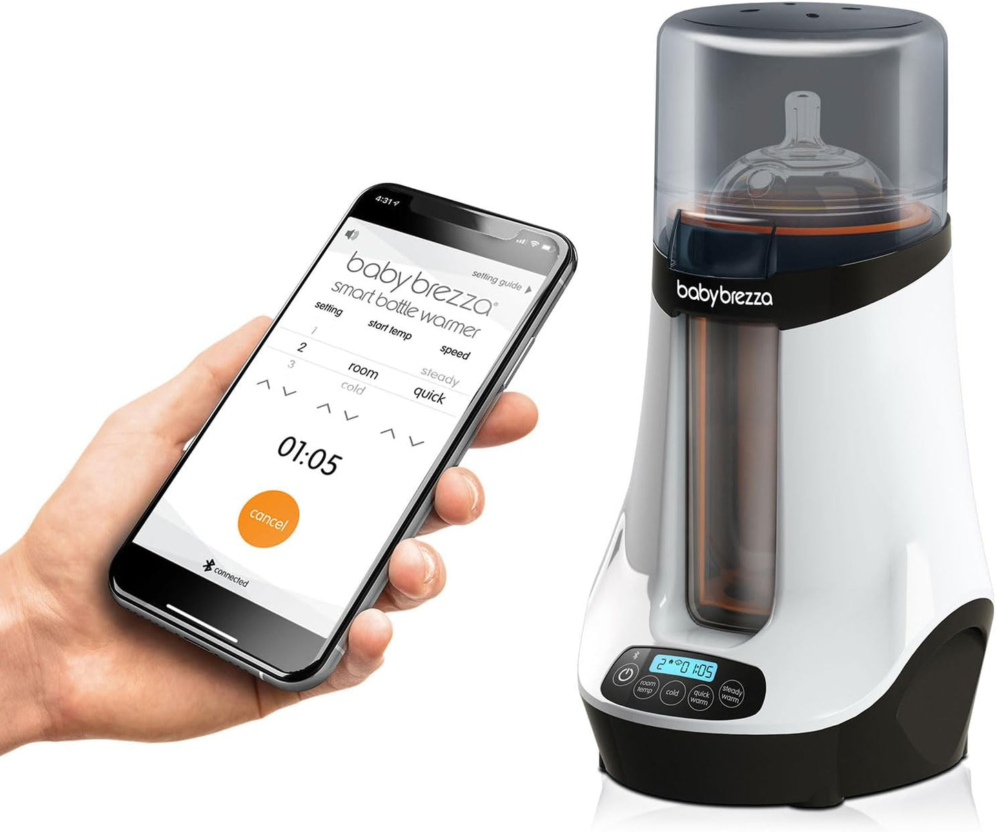 Baby Brezza Calentador inteligente de biberones, calentador de leche m...