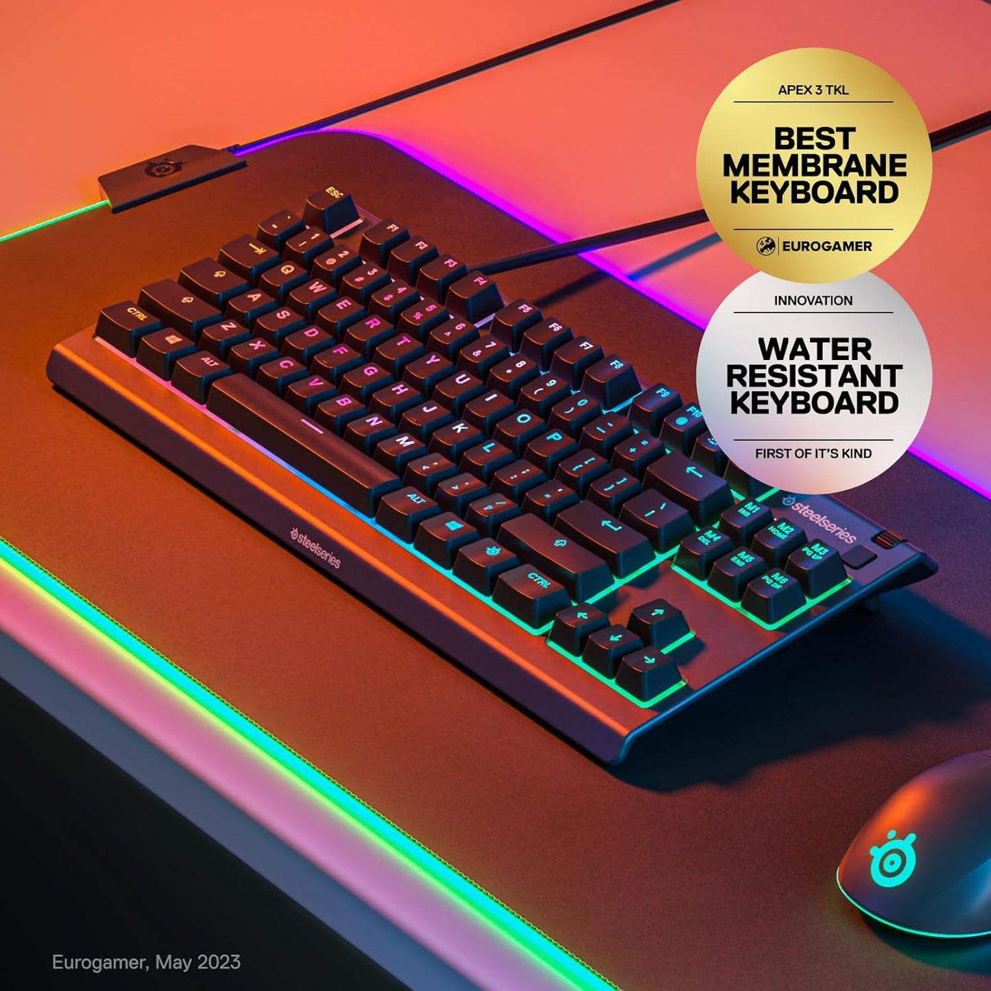 '-SteelSeries Apex 3 TKL RGB - Teclado para juegos – Factor de forma com...