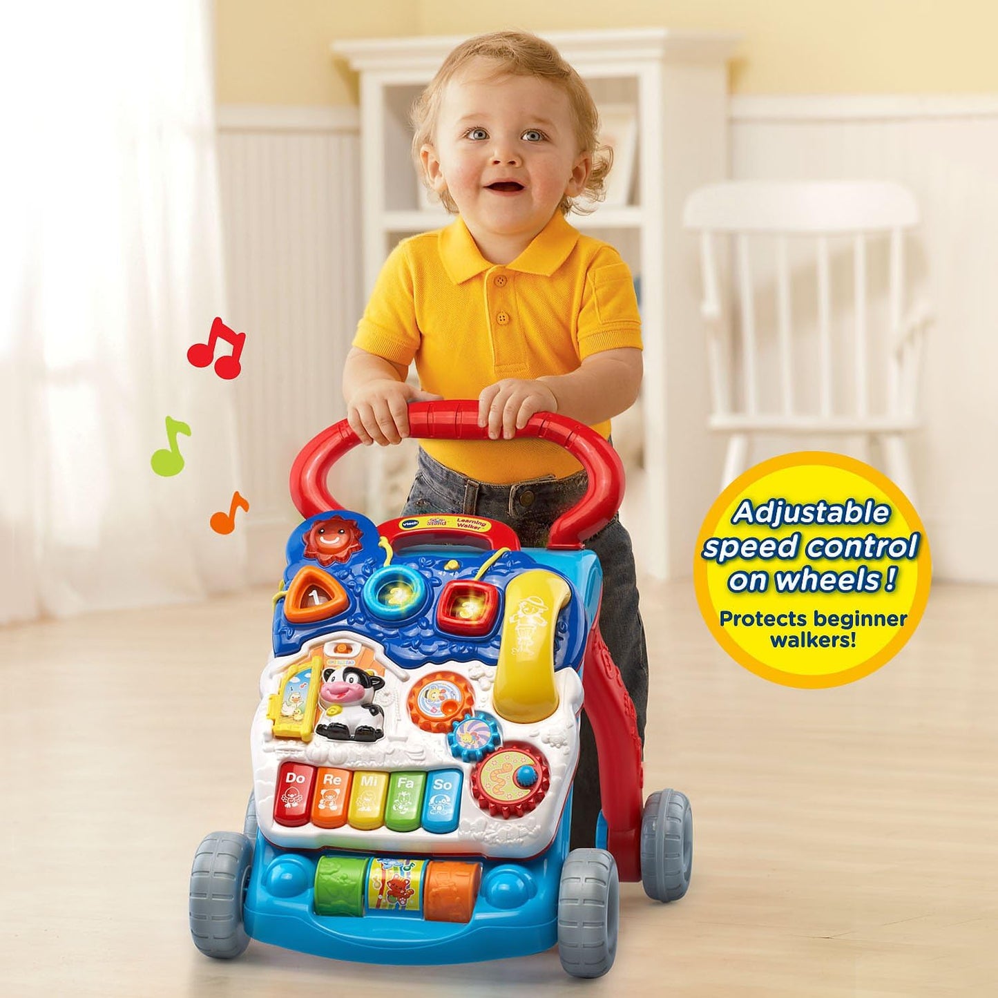 Caminador para aprendizaje VTech de sentado a parado, azul, exclusivo ...