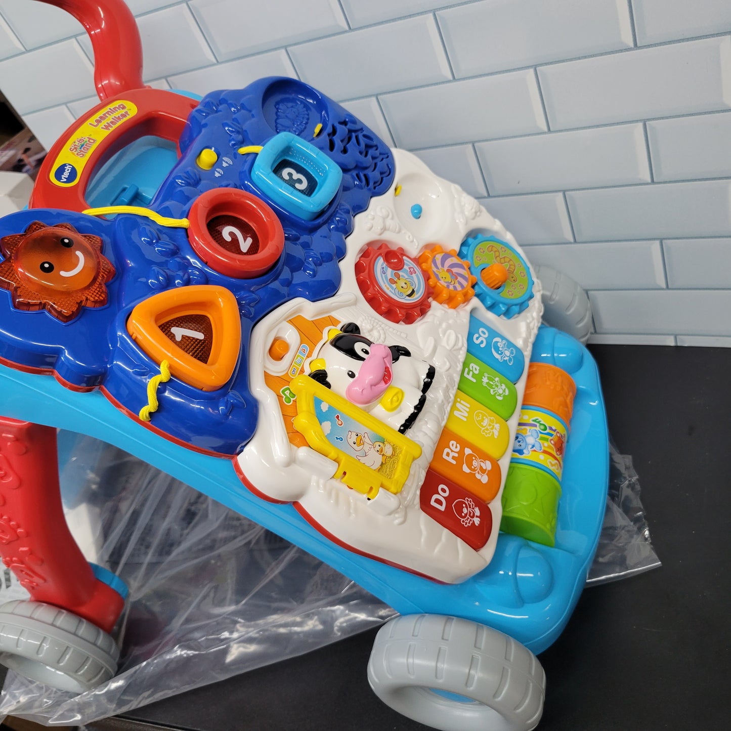 Caminador para aprendizaje VTech de sentado a parado, azul, exclusivo ...