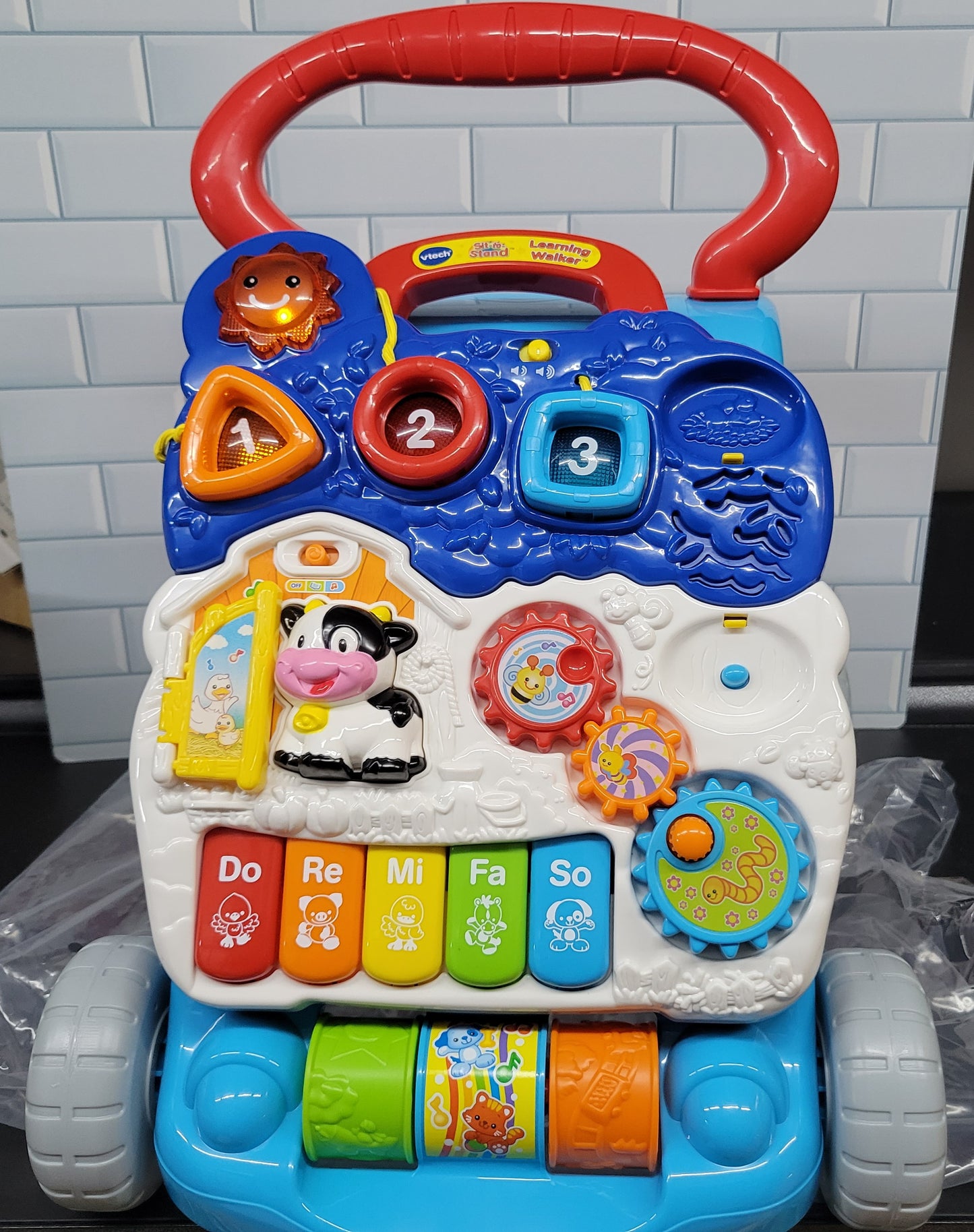 Caminador para aprendizaje VTech de sentado a parado, azul, exclusivo ...