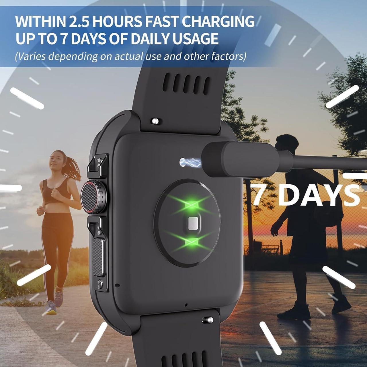 Reloj smart para hombre, contestar/hacer llamadas Bluetooth, marco de ...