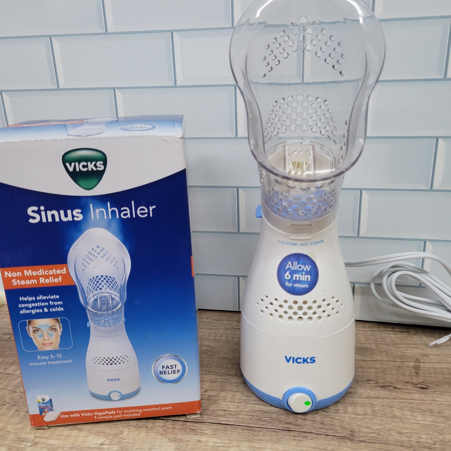 Vicks Inhalador de vapor personal para alivio sinusal, alergias, conge...