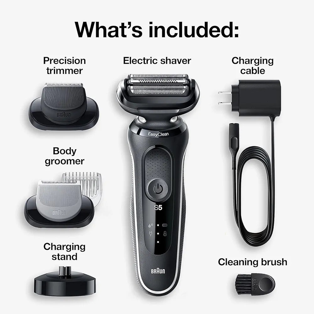 Braun Maquinilla de afeitar eléctrica para hombres, afeitadora de pape...