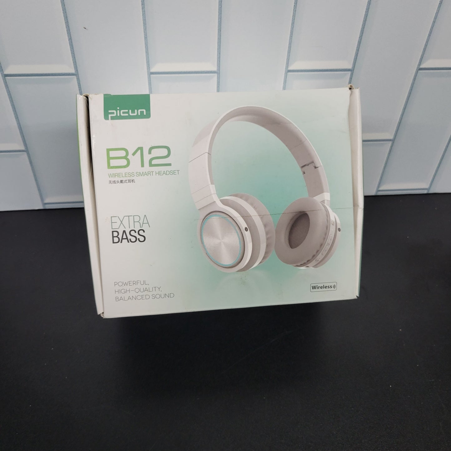 Picun Auriculares inalámbricos B12, sonido estéreo HD sobre la oreja c...