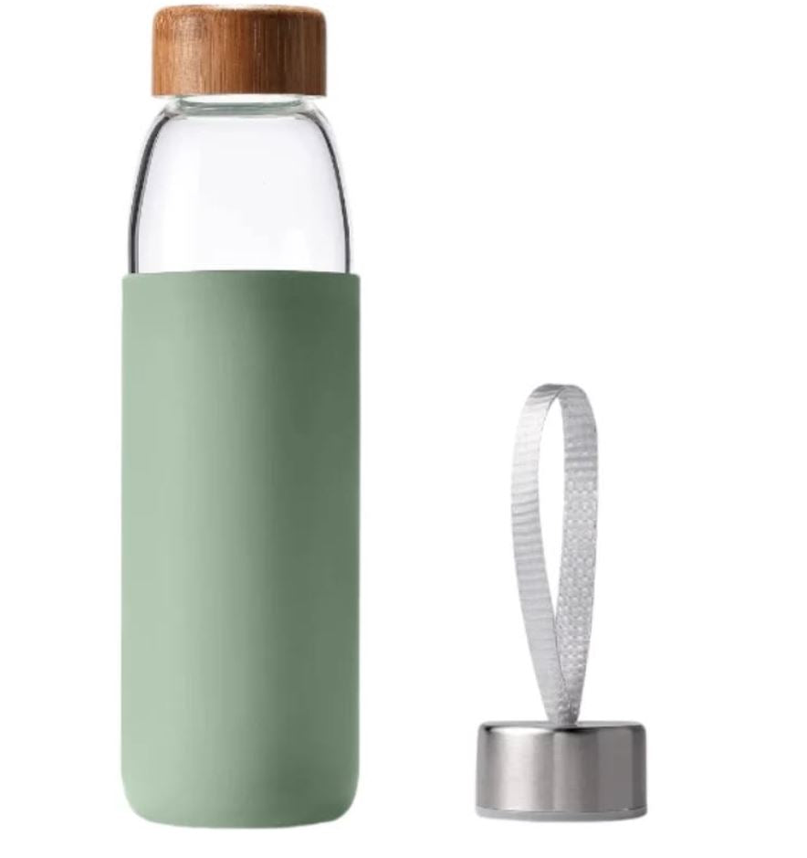 veegoal Botellas de agua de vidrio borosilicato de 25 onzas con tapa d...
