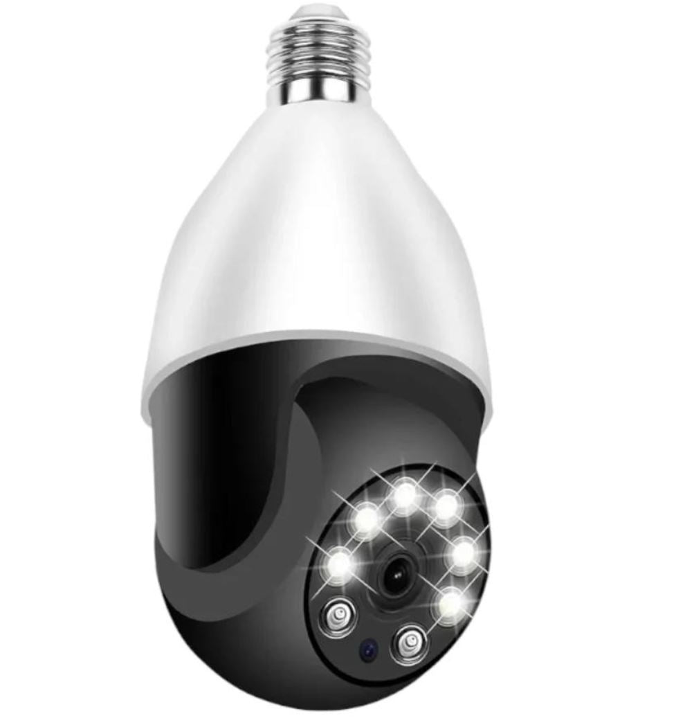 Cámara de seguridad con bombilla panorámica, FHD 2K inalámbrica Wi-Fi ...