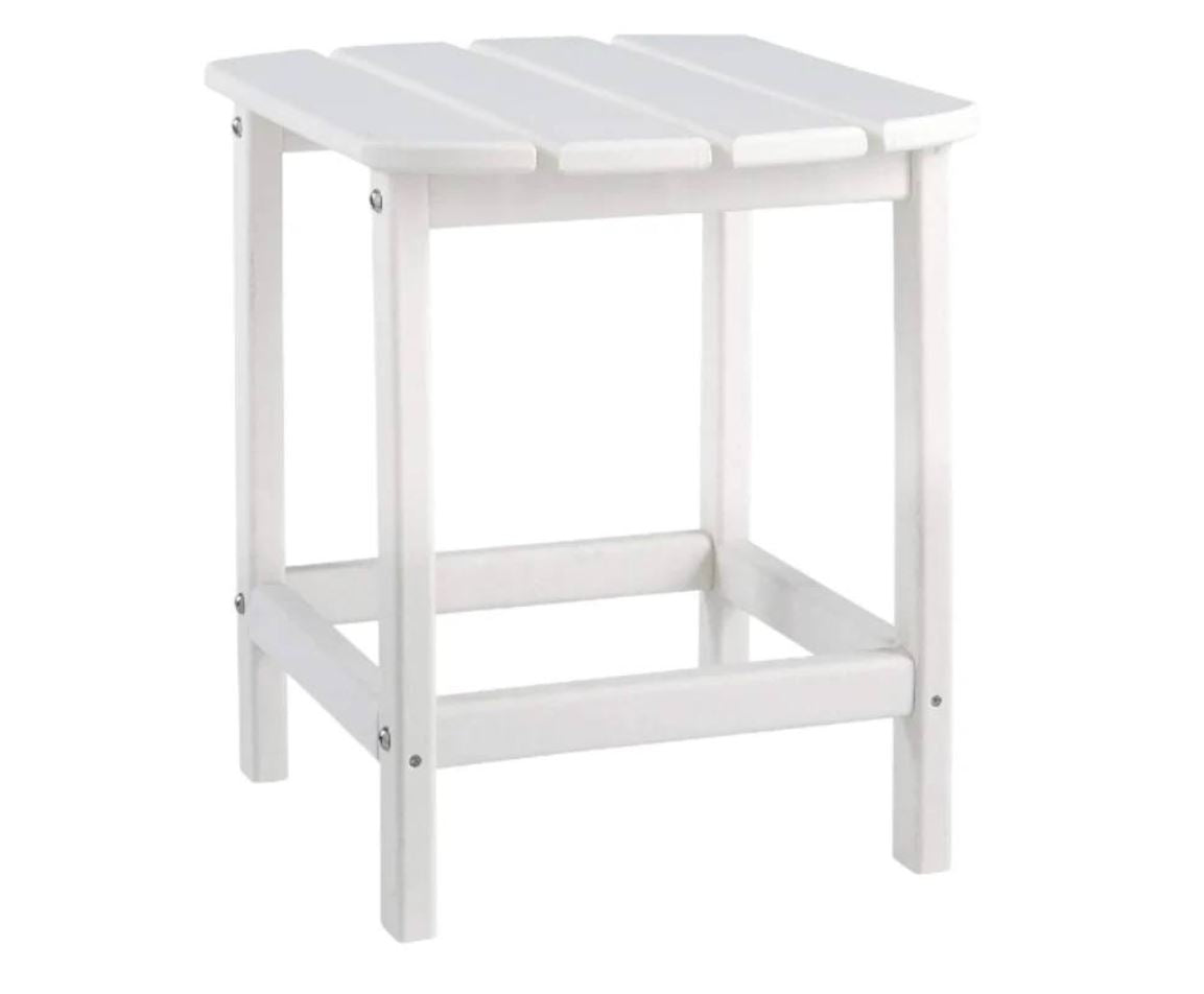 Benjara - Mesa auxiliar rectangular de plástico duro con patas rectas,...