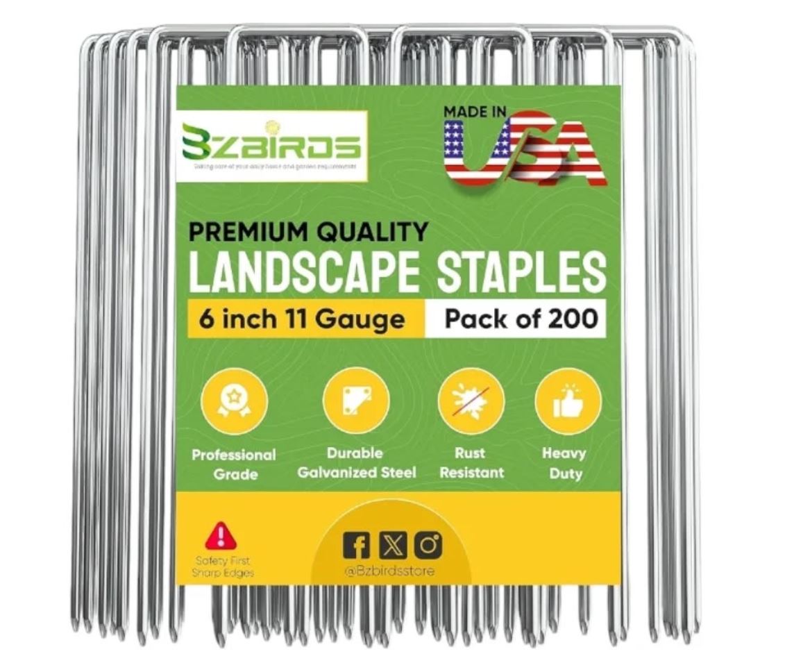 BzBirds - Paquete de 200 grapas para jardinería fabricadas en EE. UU.,...
