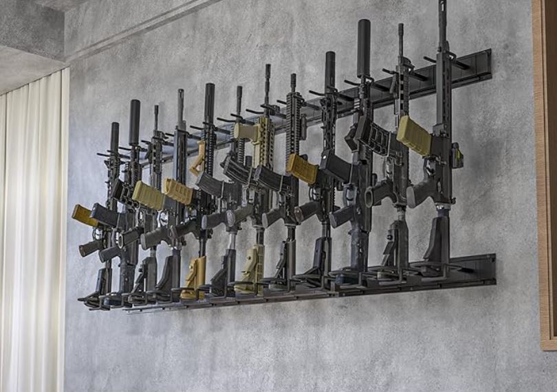 Soportes o ganchos de pared ajustable de acero resistente para interiores soporte de rifle