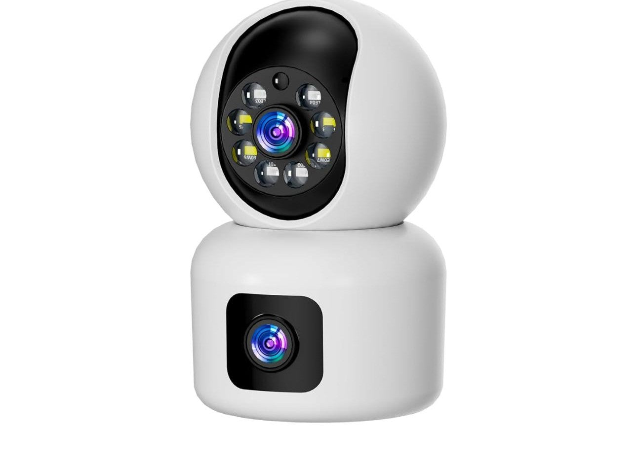 YI Cámara interior de doble lente, sistema de cámara de seguridad para...