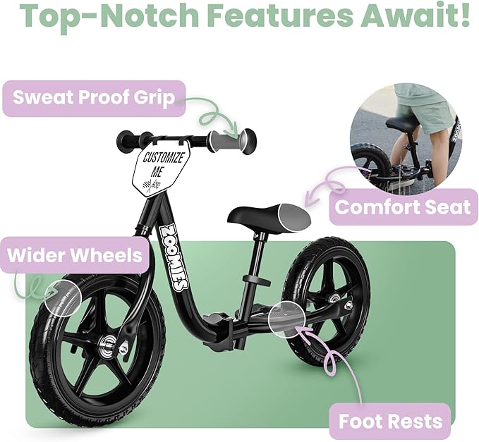 Bicicleta de equilibrio plegable de 12 pulgadas para niños de 2 a 5 añ...