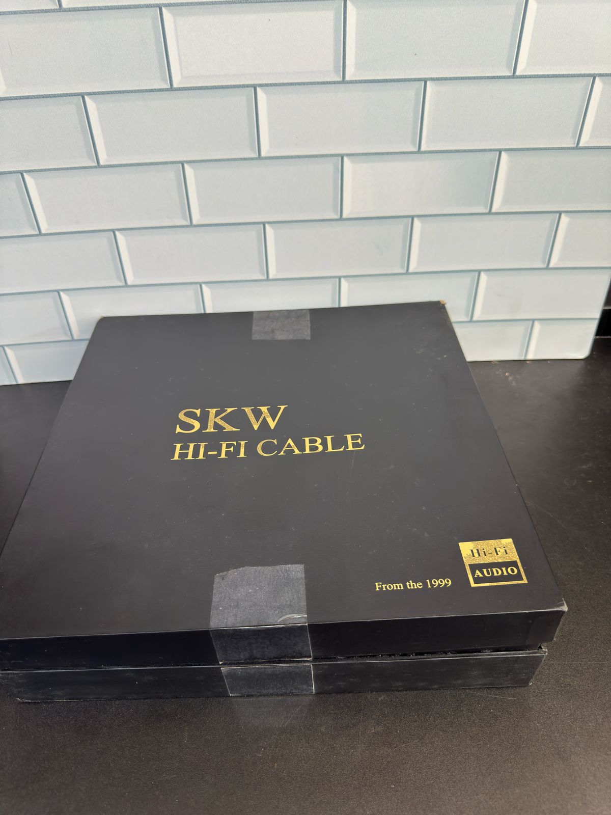 SKW Un par de cables de altavoz audiófilo, conector convertible chapad...