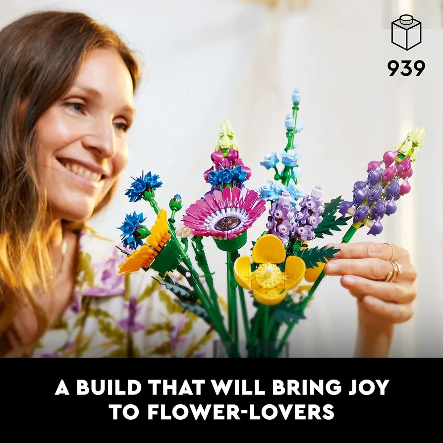LEGO Botanicals - Ramo de flores silvestres artificiales, juego de con...