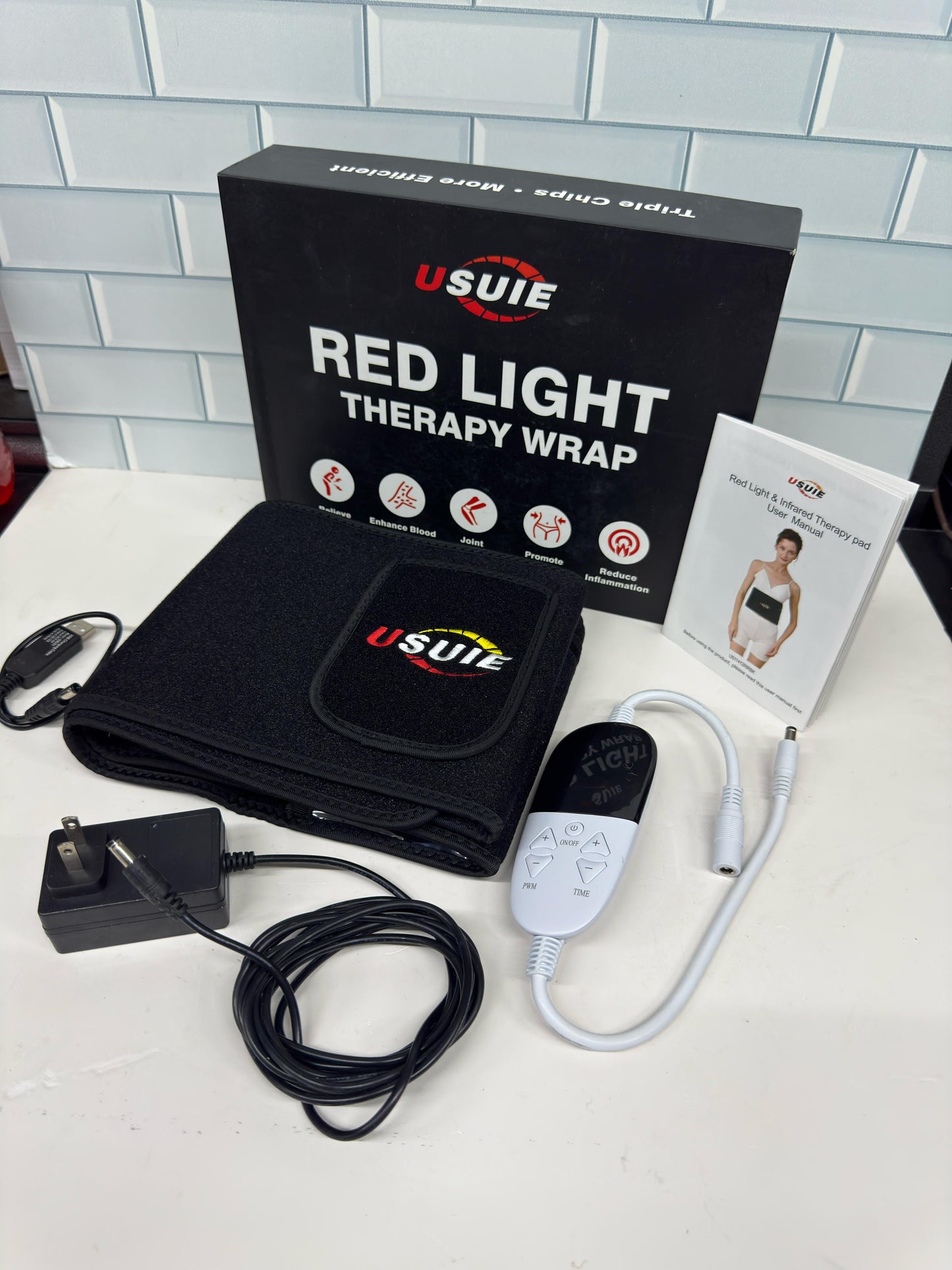 ALLOLO Terapia de luz roja para cuerpo, cinturón de terapia de luz roj...