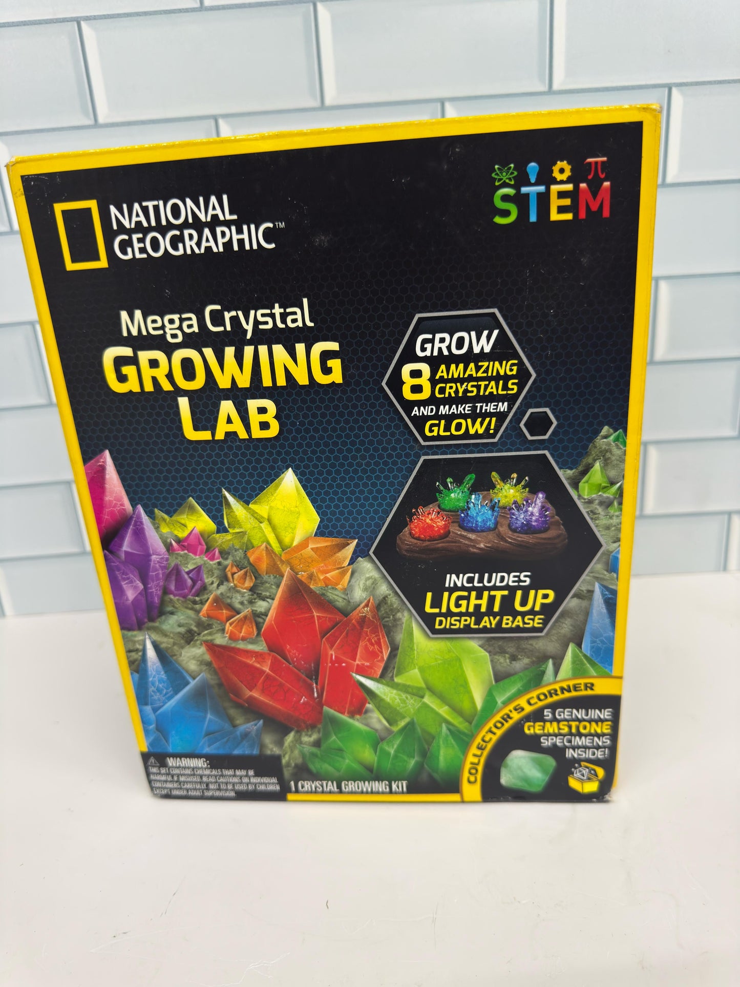 NATIONAL GEOGRAPHIC - Kit de cultivo de megacristales para niños, 6 cr...