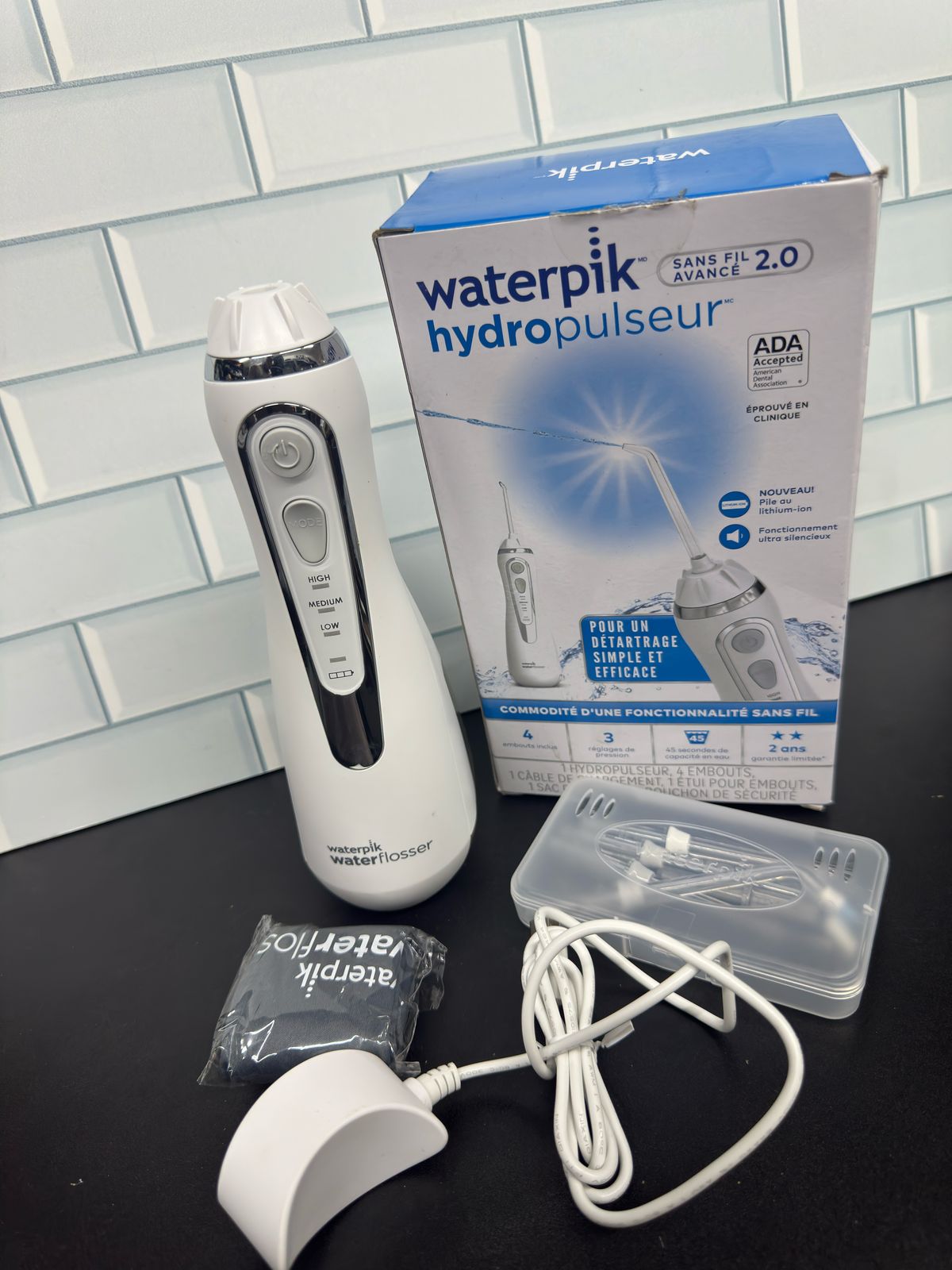 Waterpik Irrigador bucal avanzado sin cable, Blanco Perlado