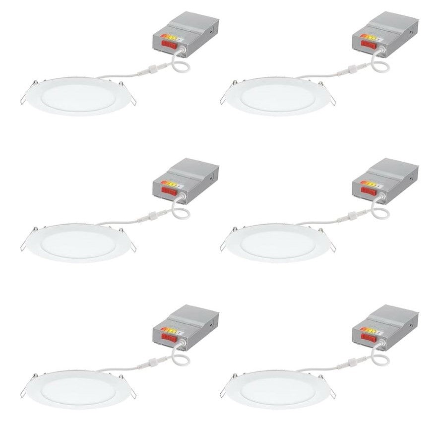 Juno lámparas 6 piezas descendente de obleas de 6 pulgadas, iluminación LED empotra...