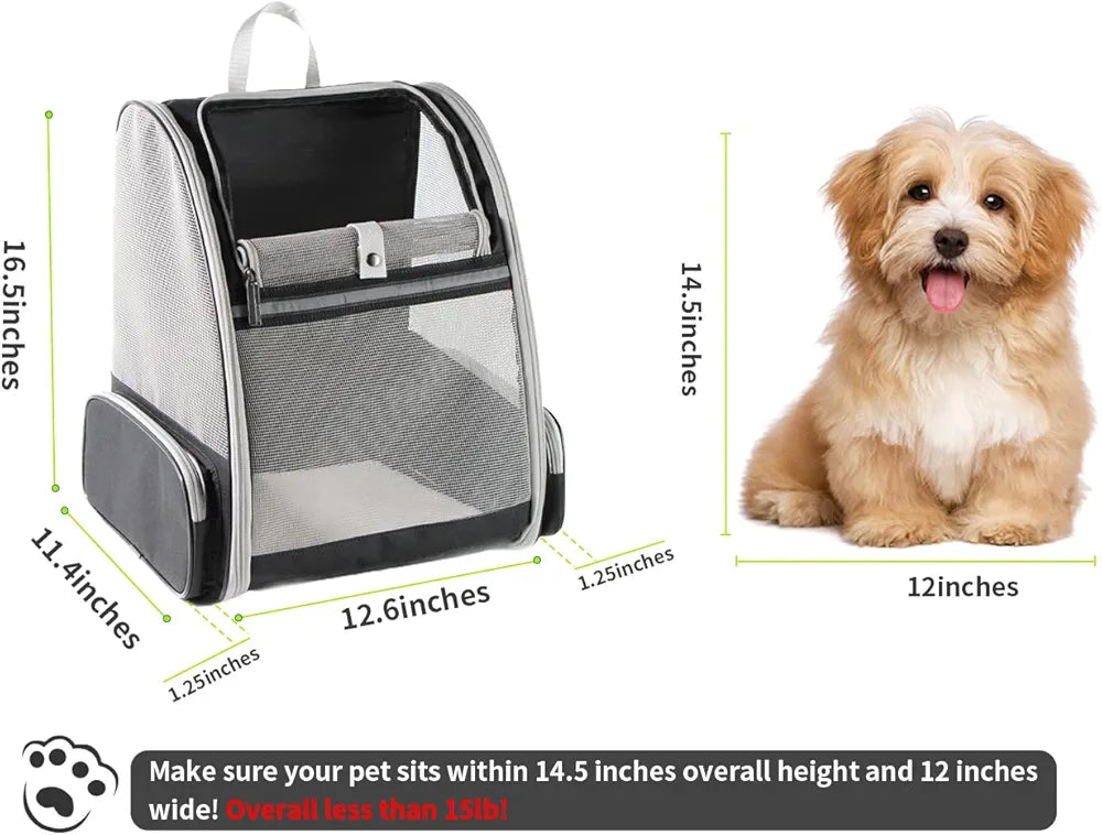 Texsens Innovadora mochila de burbujas Traveler para gatos y perros (n...