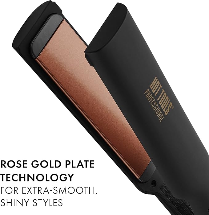 HOT TOOLS Professional Digital Rose Gold Flat Iron, Extra Long, ...