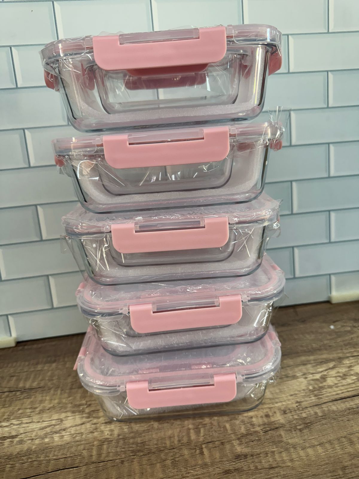Paquete de 10 recipientes de vidrio para almacenamiento de alimentos, ...