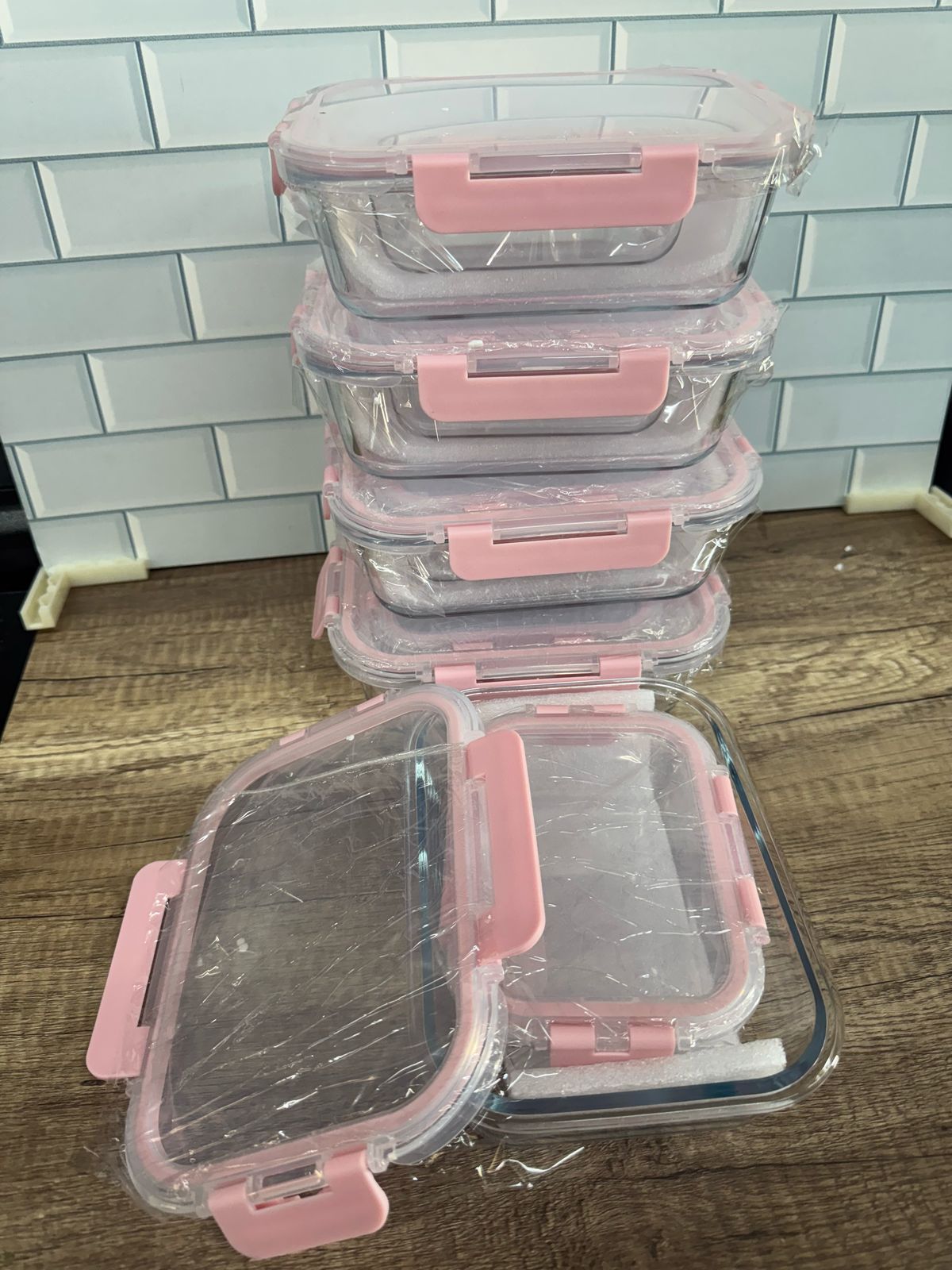 Paquete de 10 recipientes de vidrio para almacenamiento de alimentos, ...