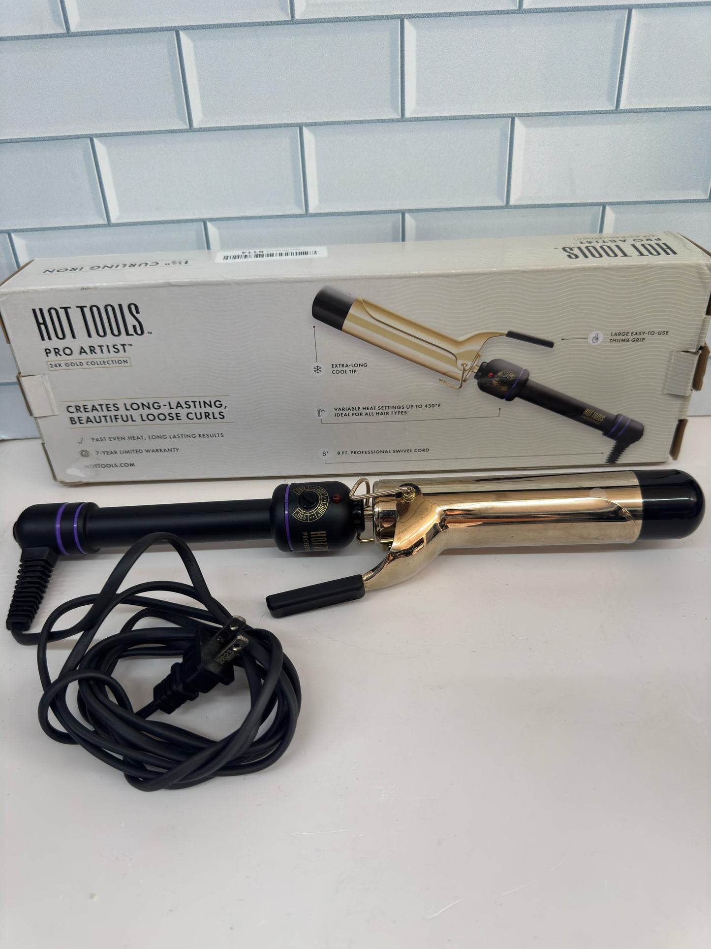 Hot Tools Rizador profesional 1102 con control de calor múltiple, para...