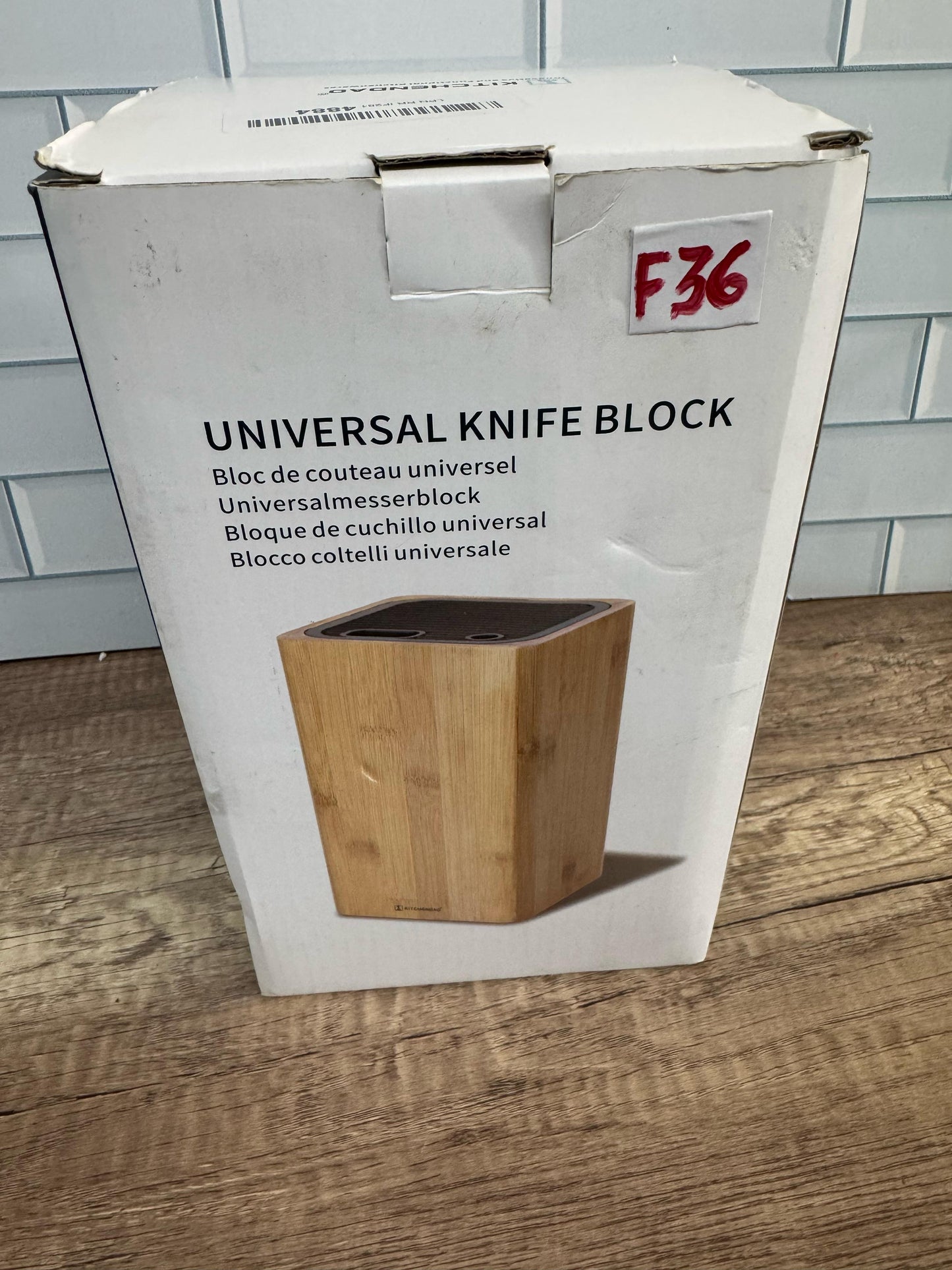 Bloque universal de lujo para cuchillos con ranuras para tijeras y var...