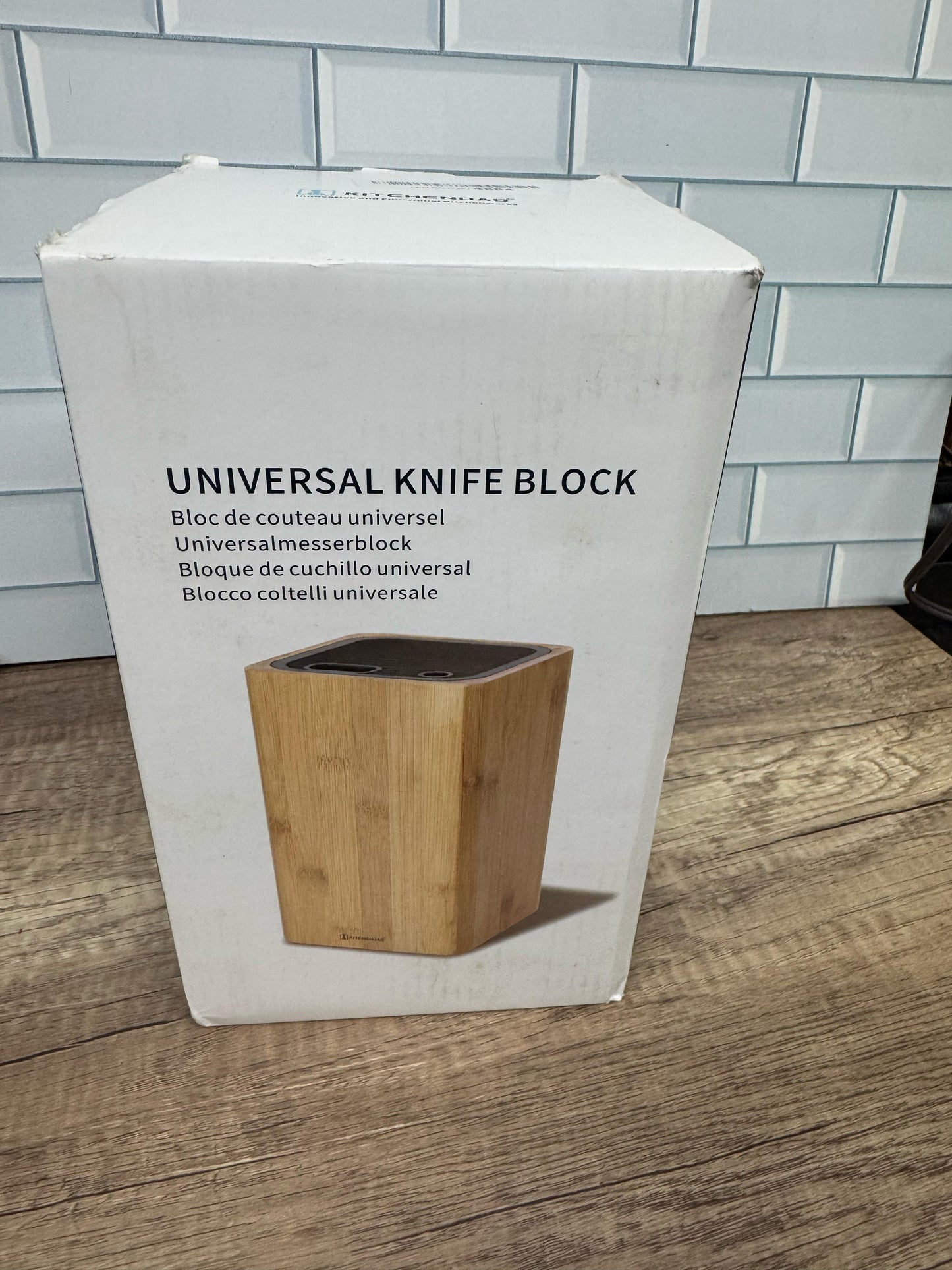 Bloque universal de lujo para cuchillos con ranuras para tijeras y var...