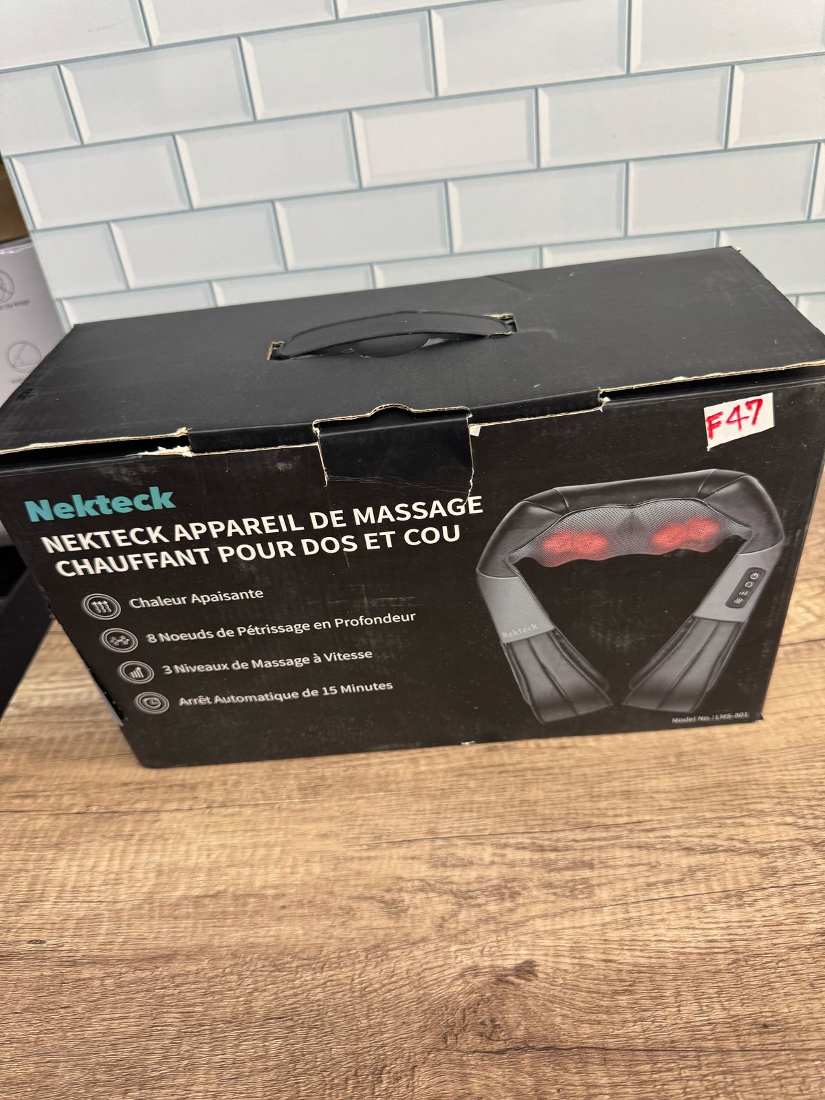 Almohada Nekteck Shiatsu de amasamiento profundo masajeador con calor ...