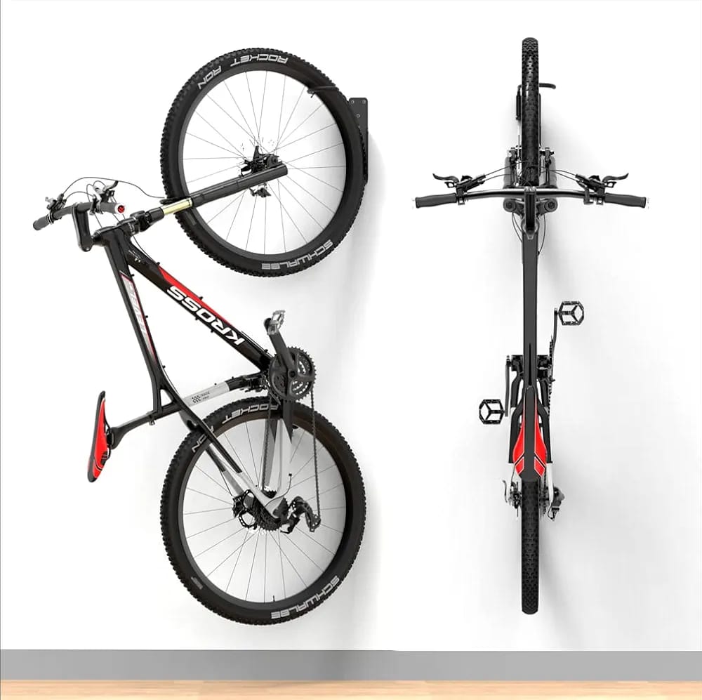 Paquete de 2 soportes de pared para bicicleta, soporte giratorio para ...