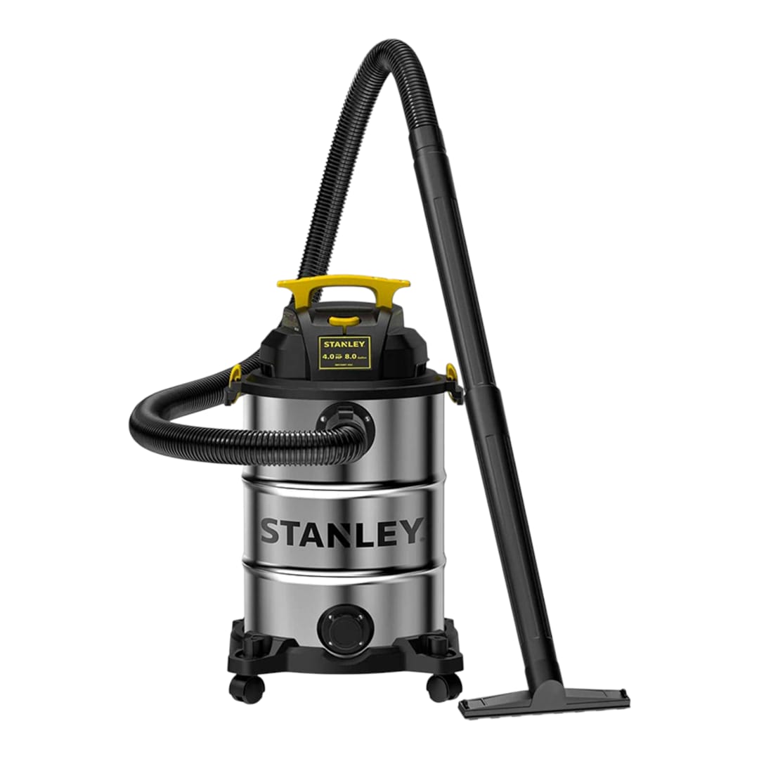 -Aspiradora STANLEY en seco y húmedo de 6 galones, 4 picos HP de acero inoxidable 3 en 1 con soplador, aspiradora multifuncional para el hogar, lugar de trabajo, garaje, sótano, SL18116